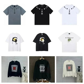 GIVENCHY Letter Lock Graffiti Short Sleeve T-shirt Long Sleeve Sweater-2767  